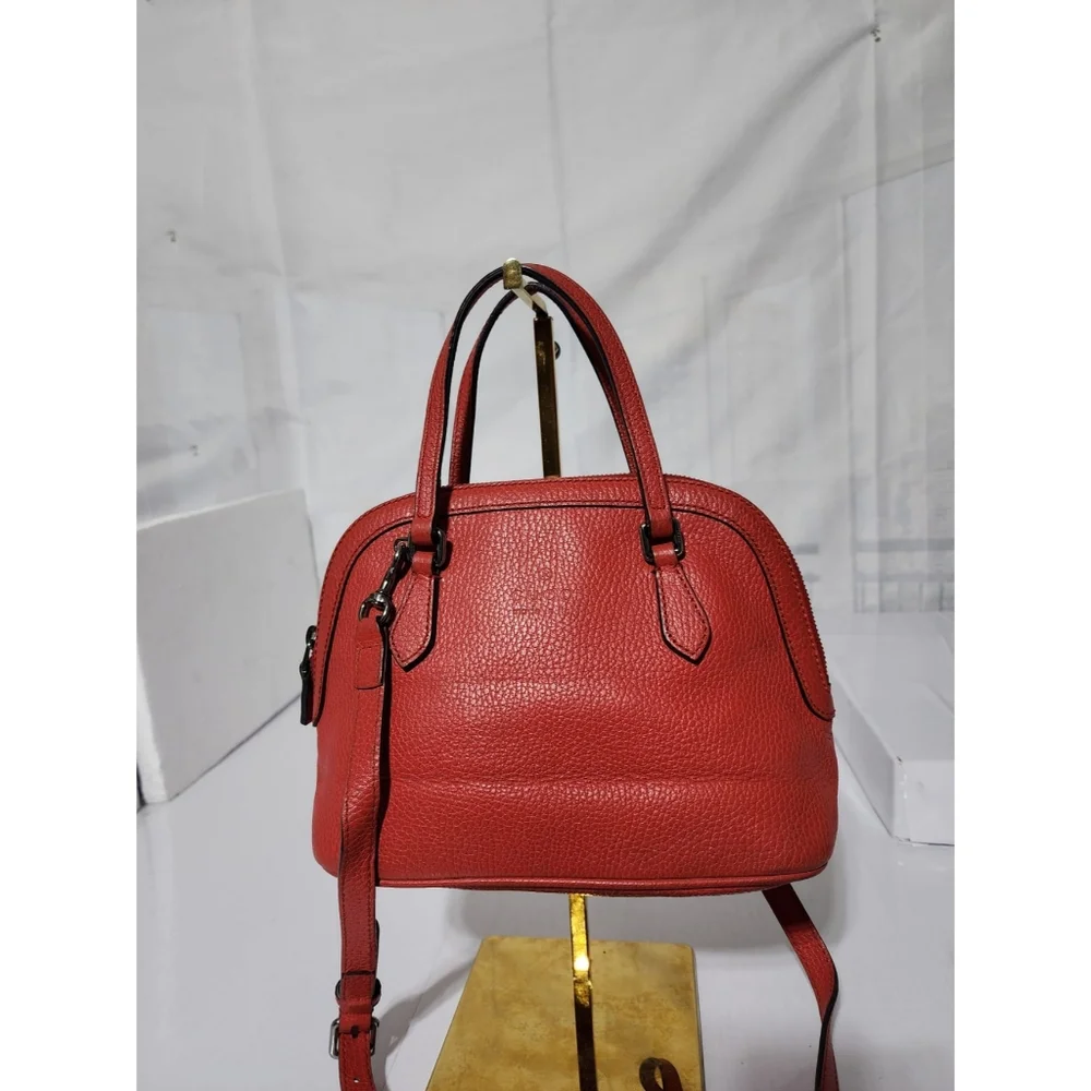 GUCCI Calfskin Mini Dome Satchel Bag Red